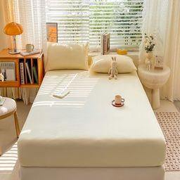 JC HOME Beige 140 TC King Bedsheet Set 1.80m x 2m-picture-5