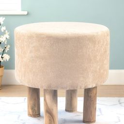 Ikiriya Beige Wooden Round Ottomans-image-50
