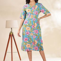 Anouk Women Floral Print A-Line Midi Dress-image-22
