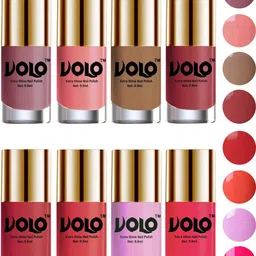 VOLO Set Of 8 High-Shine Long Lasting Nail Polish - 9.9 ml Each- Combo No-52-22