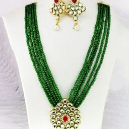 Gyaan Jewels Gold Plated Artificial Stones and Beads Jewellery Set-20