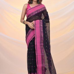 Arhi Woven Design Zari Pure Cotton Taant Saree-image-29