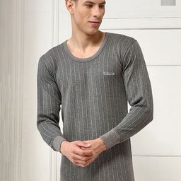 INFERNO Pack Of 2 Striped Ribbed Cotton Full Sleeve Round Neck Thermal Top-image-58