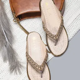 JodyHub Women TPC Woven Design One Toe Flats-image-82