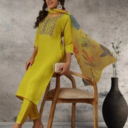 Diva's Choice Women Cotton Blend Kurta Sets-image-96