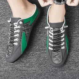 blue pop Grey Synthetic Leather Casual Shoes-image-31