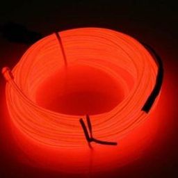 5M Neon Light Dance Party Decor Light Neon LED Lamp Flexible EL Wire Rope Tube Waterproof LED Strip – Only EL Wire -RED-13