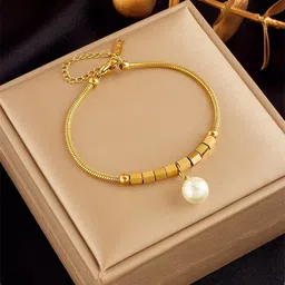 GOLDIWALA Stainless Steel Gold-Plated Pearls Beaded Wraparound Bracelet-picture-26