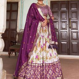 APNISHA Printed Ready to Wear Lehenga & Unstitched Blouse With Dupatta-picture-17