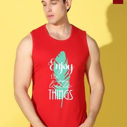 WOOSTRO Pack Of 2 Printed Combed Cotton GymInnerwear VWS26(ENJOY RED)(PLAIN MAROON)-image-33