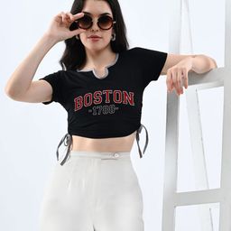 CLAFOUTIS Print Cotton Crop Top-image-28