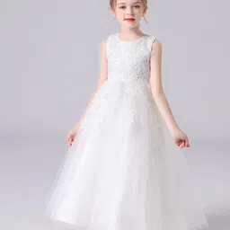 JC SPARKLE Girl Embellished Round Neck Fit & Flare Maxi Dress-image-40