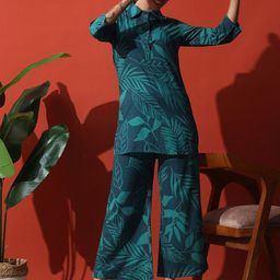 KALINIPrinted Top With Trousers Co-Ords-1