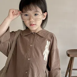 LULU & SKY Girls Boxy Opaque Casual Shirt-picture-38
