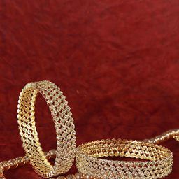 NMII Set Of 2 Gold-Plated CZ-Studded Bangles image 2