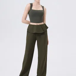 LULU & SKY Women Flounce Waist Wide Activewear Pants-picture-20