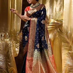 BerMondsey Woven Design Zari Banarasi Saree-picture-58