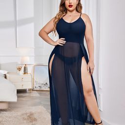 Softwrap Split Thigh Net Baby Doll-picture-17