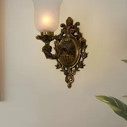 Fos Lighting Gold-Toned Aluminium Spherical Shaped Wall Lamp-image-91