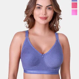 SKDREAMS Pack Of 3 Women Full Coverage Seamless T-Shirt Bra-picture-21