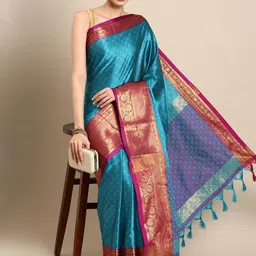 LeeliPeeri Designer Woven Design Zari Saree-image-73