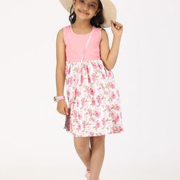 ZION Floral Print Satin Fit & Flare Dress-image-97