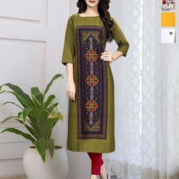 Anouk Rustic Selection Of 4 Printed Round Neck Straight Kurtas-41