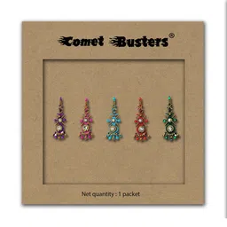 Comet Busters Set of 5 Handcrafted Reusable Traditional Designer Bindis - 001 image 3