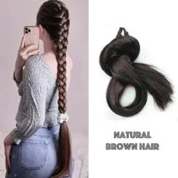 Heat Resistant Brown Plait – हीट रेसिस्टेंट ब्राउन हेयर चोटी Hair Extension-image-53
