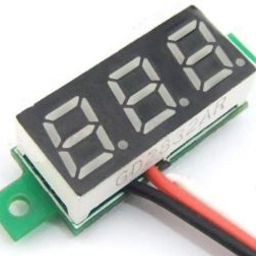 0.28inch 0-100V Three Wire DC Voltmeter Red-16