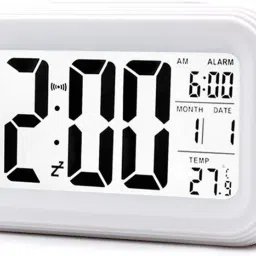 Digital White Clock-13