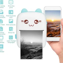 THE MOBILE POINT Portable Label Inkfree Printer for Android&iOS System, Black on White with Roll Thermal printer image 3