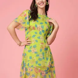 Women A-line Multicolor Above Knee/Mid Thigh Length Dress-image-64