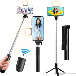 TECHGLIDE Bluetooth Selfie Stick for Mobile Phone with LED Light Bluetooth Selfie Stick-16