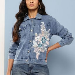 Aarika Washed Lightweight Denim Jacket with Applique Detail-picture-42