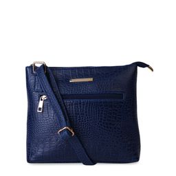 Lapis O Lupo Navy Blue Textured Sling Bag-27