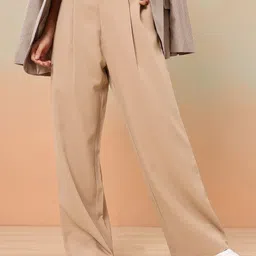 Mast & Harbour Women Pleated Korean Pants-picture-41
