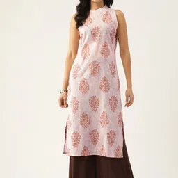 FERANOID Floral Printed Pure Cotton Kurta-17