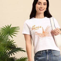 Mast & Harbour Printed Pure Cotton T-shirt-image-29