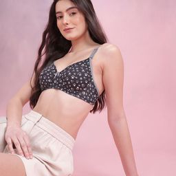 DressBerry Abstract Printed Bra Medium Coverage Lightly Padded Bra-15