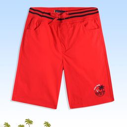 Allen Solly Junior Boys Red Pure Cotton Shorts-40
