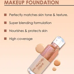 SHRYOAN High Coverage Long Lasting Foundation 50 ml - Almond 05 image 2