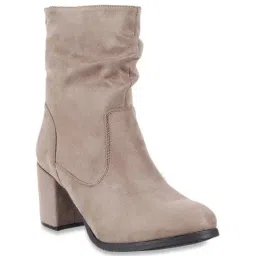 Mochi Beige Casual Booties-image-29
