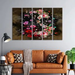 999Store Printed Multicolor MDF 5 Panels Wall Art-62