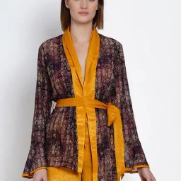 Erotissch Brown Printed Robe-image-29