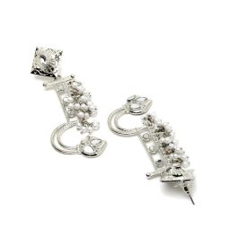 Karatcart Silver Drop Earrings for Women image 5
