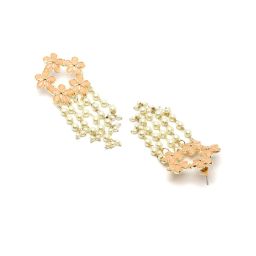 Karatcart Peach Dangler Earrings for Women image 5
