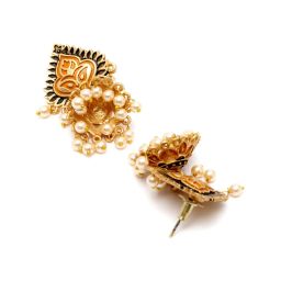 Karatcart Mustard Jhumki Earrings for Women image 5