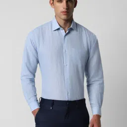 Van Heusen Blue Regular Fit Striped Shirt-image-44