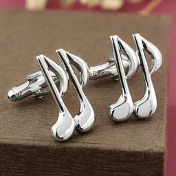 PELUCHE Men Silver-Toned Symbol Cufflink-image-62